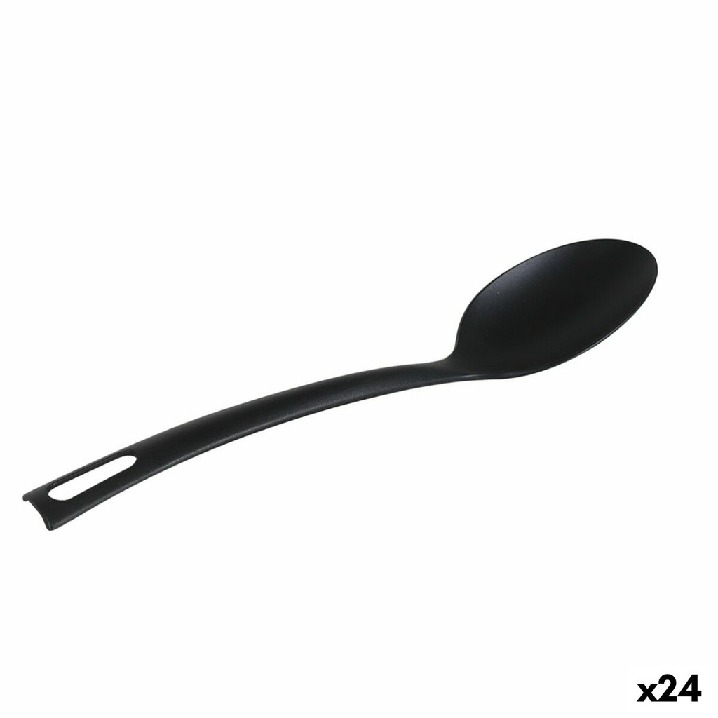 Cucharón Quttin   Nailon Negro 29 x 6 cm (24 Unidades)