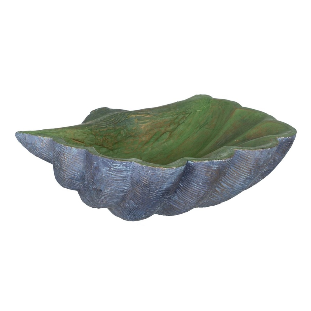 Centerpiece Green Grey Wood 35 x 28 x 12 cm Shell
