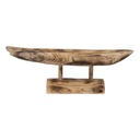 Centerpiece Beige Paolownia wood 76 x 13 x 26 cm Fish