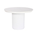Mesa de Comedor Home ESPRIT Blanco Metal Mármol 110 x 110 x 76 cm