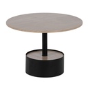 Mesa de Centro Negro Natural 65 x 65 x 37,5 cm
