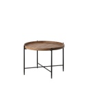 Centre Table Black Natural 80 x 80 x 55 cm