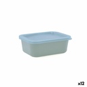 Fiambrera Rectangular con Tapa Quid Inspira 380 ml Verde Plástico (12 Unidades)