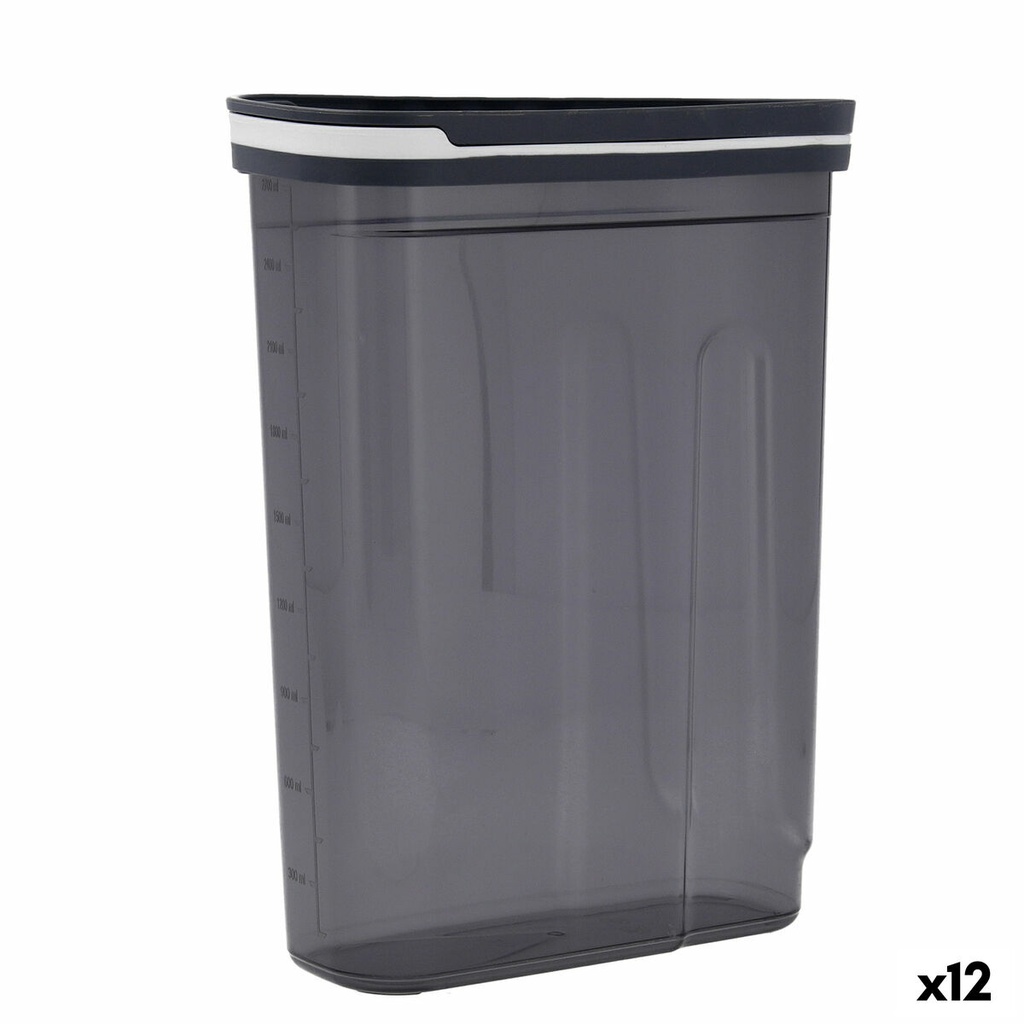 Food Preservation Container Quid City Grey 2,7 L With lid Dispenser (12 Units)