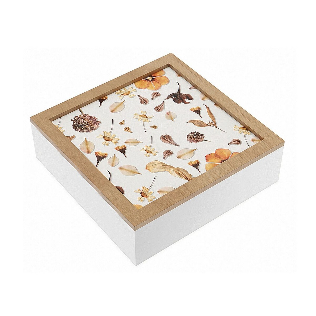 Decorative box Versa MDF Wood Petals