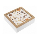 Decorative box Versa MDF Wood Petals