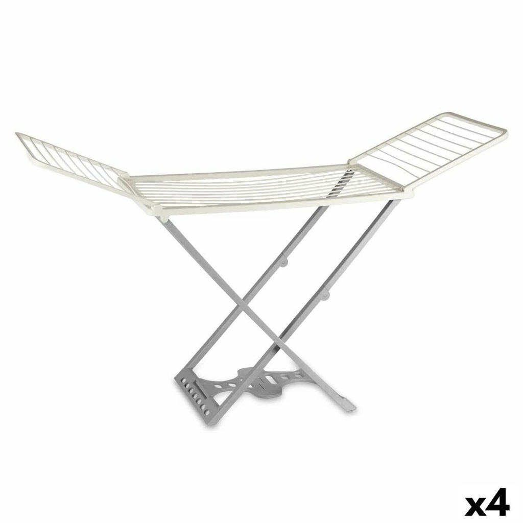 Tendedero Plegable Kipit Pompeya Antracita Resina Polipropileno 190 x 56 x 115 cm (4 Unidades)