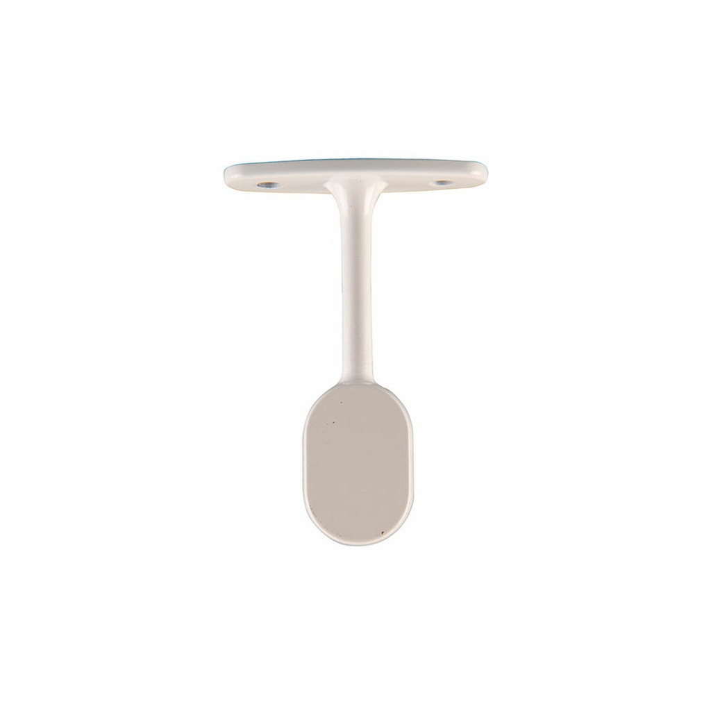 Soporte para barra de armario Stor Planet Cintacor Blanco Ovalada 15 x 25 mm (2 Unidades)