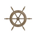 Decoración de Pared Home ESPRIT Natural Timón Acabado envejecido 75 x 4 x 66 cm