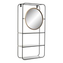 Bathroom Shelves DKD Home Decor Crystal Black Metal (32 x 12 x 65 cm)
