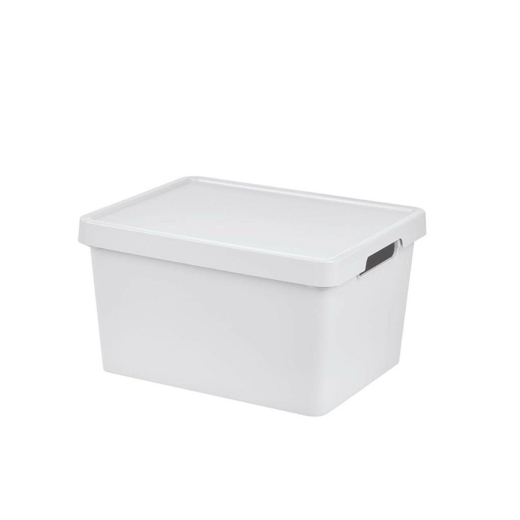 Caja de Almacenaje con Tapa Tontarelli Maya Blanco 16,2 L 36 x 28 x 20 cm