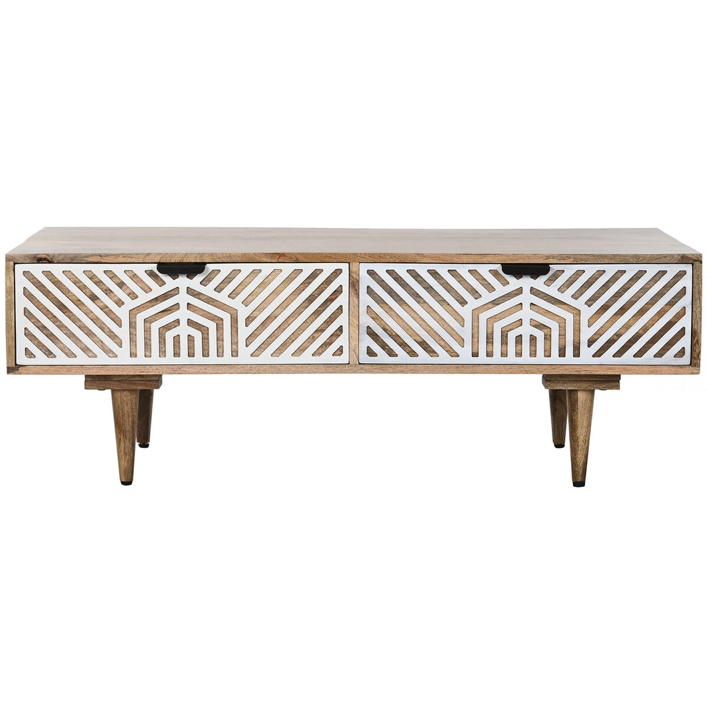 Mesa de Centro Home ESPRIT Blanco Madera de mango 115 x 60 x 40 cm