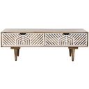 Mesa de Centro Home ESPRIT Blanco Madera de mango 115 x 60 x 40 cm