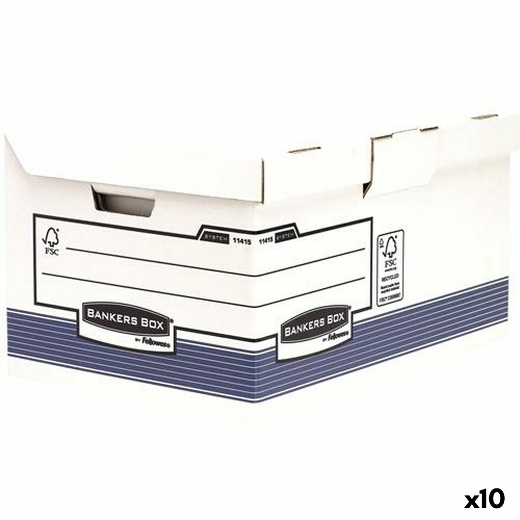 File Box Fellowes Maxi Blue White 31 x 39 x 56 cm 10 Units