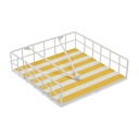 Servilletero Versa Amarillo Metal 35 x 0,03 x 25 cm Rayas