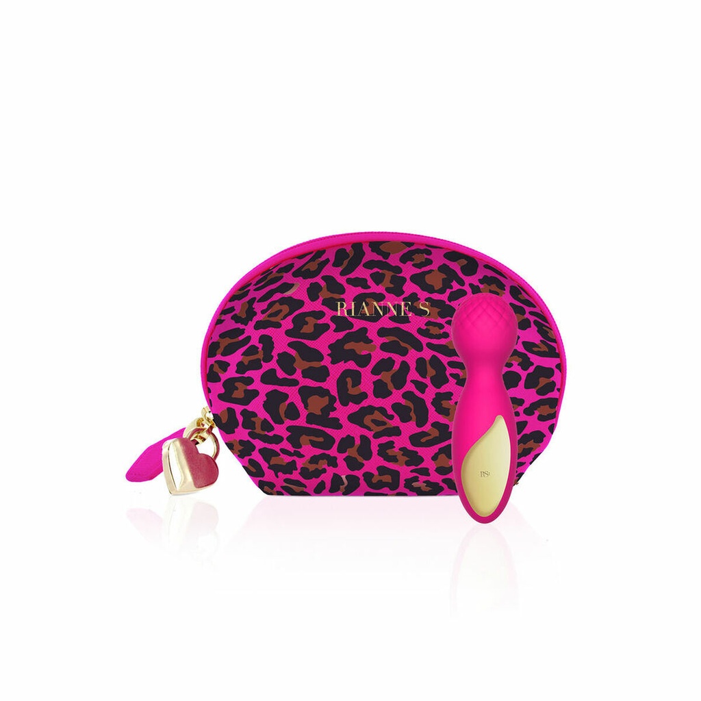 Varita Masajeadora Lovely Leopard Mini Rianne S Rosa Dorado