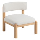 Armchair White Natural Polyurethane Rubber wood 62 x 62 x 71 cm
