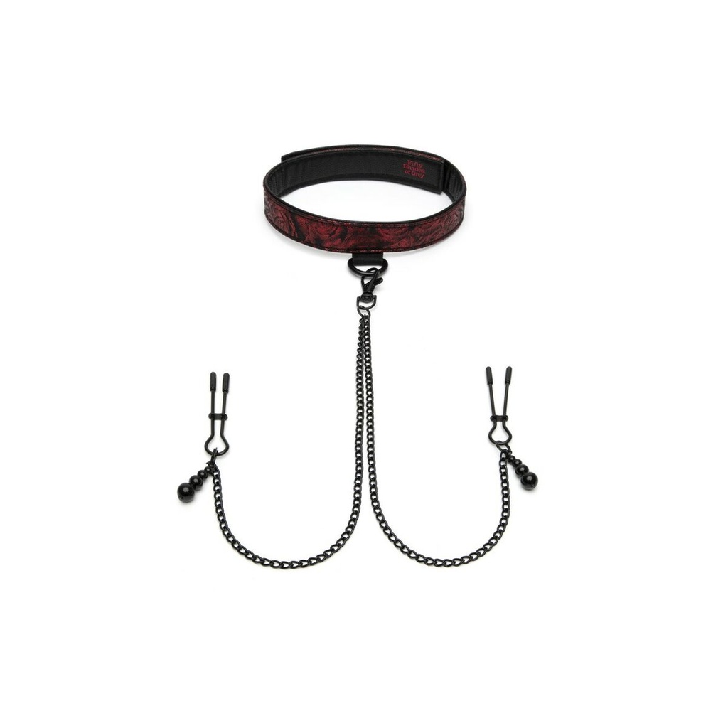 Collar with Nipple Clamps Fifty Shades of Grey Sweet Anticipation
