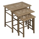 Side table Natural Bamboo 57 x 38 x 55 cm 45 x 32 x 47 cm 34 x 26 x 40 cm 3 Pieces (3 Units)