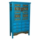 Armario Alexandra House Living Azul Madera Madera de olmo 43 x 170 x 100 cm