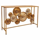 Recibidor Alexandra House Living Dorado 40 x 80 x 120 cm