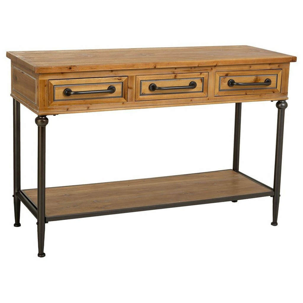 Hall Table with Drawers Alexandra House Living Brown 40 x 80 x 122 cm