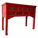 Hall Table with Drawers Alexandra House Living Red 49 x 90 x 120 cm
