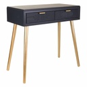 Hall Table with Drawers Alexandra House Living Grey Golden 41 x 78 x 82 cm