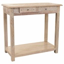 Hall Table with Drawers Alexandra House Living White Natural 40 x 76 x 135 cm