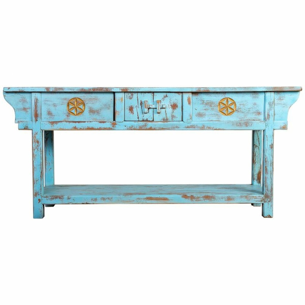 Hall Table with Drawers Alexandra House Living Blue 45 x 80 x 181 cm