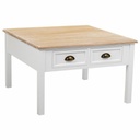 Mesa de Centro Alexandra House Living Blanco Marrón 80 x 50 x 80 cm