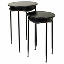 Set of 2 tables Alexandra House Living Black Metal 75 x 75 x 50 cm