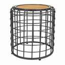 Mesa de Centro Alexandra House Living Marrón Negro Gris Hierro Madera de abeto 44 x 45 x 44 cm