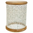 Mesa de Centro Alexandra House Living Marrón Metal Madera de abeto Madera MDF 43 x 55 x 43 cm