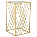 Mesa esquinera Alexandra House Living Oro 40 x 70 x 40 cm