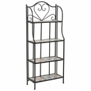 Estantería Alexandra House Living Negro Hierro Azulejo 27 x 133 x 57 cm