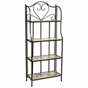 Shelves Alexandra House Living Black Iron Ironwork Tile 27 x 133 x 57 cm