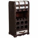 Bottle rack Alexandra House Living Brown PVC Wood Metal Cloth 30 x 85 x 44 cm Chest