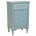 Nightstand Alexandra House Living Blue White 32 x 74 x 46 cm
