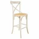 Taburete Alexandra House Living Blanco Ratán 53 x 116 x 45 cm