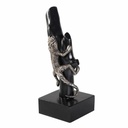 Decorative Figure Alexandra House Living Black Silver Lizard 17 x 32 x 13 cm