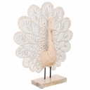 Figura Decorativa Alexandra House Living Natural Pavo real 53 x 12 x 46 cm