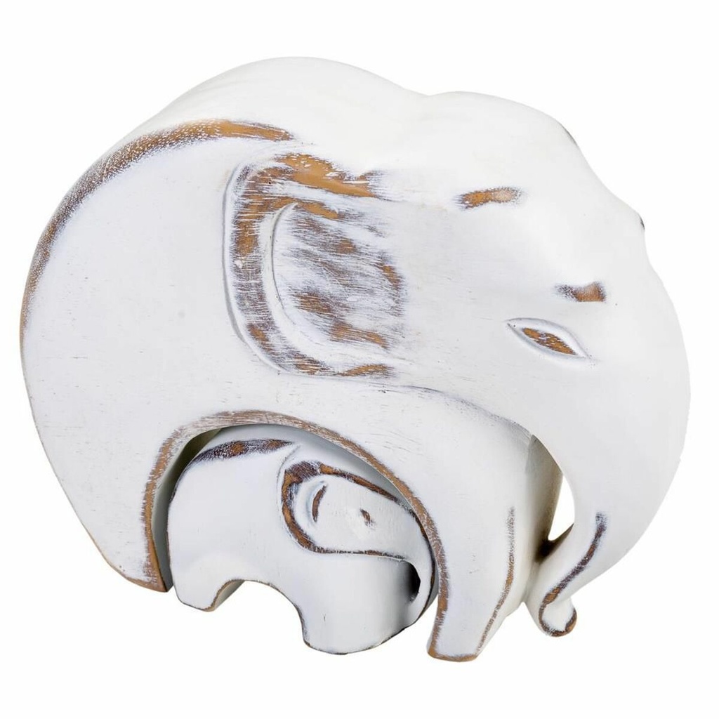 Decorative Figure Alexandra House Living White Elephant 8 x 21 x 25 cm