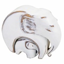 Figura Decorativa Alexandra House Living Blanco Elefante 8 x 21 x 25 cm