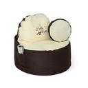 Puff GO GIFT Beige Bronce Oxford tejido antidesgarros 120 x 90 x 90 cm