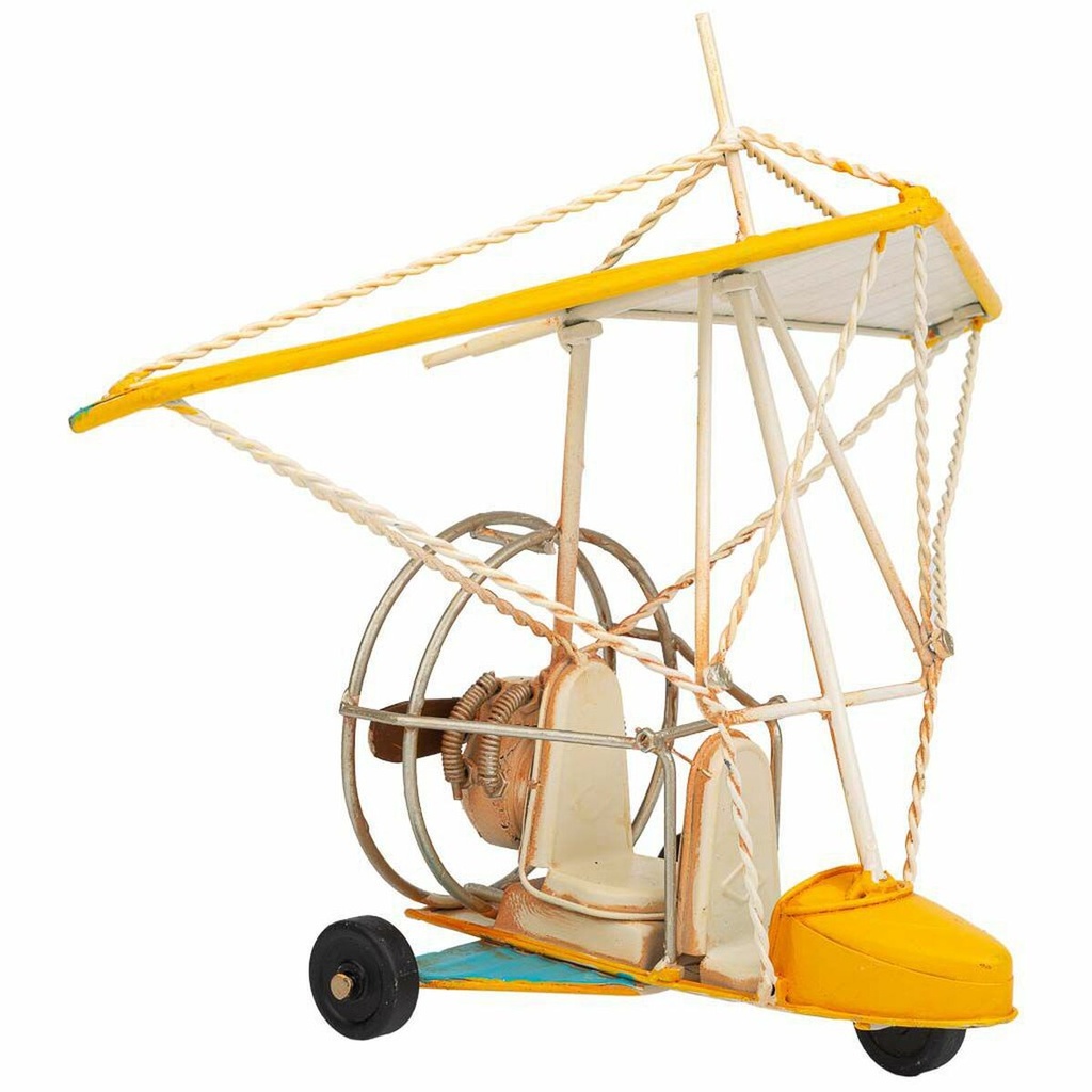 Figura Decorativa Alexandra House Living Amarillo Planeador 21 x 25 x 32 cm