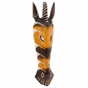 Máscara Alexandra House Living Blanco Marrón Madera Máscara 4 x 50 x 12 cm