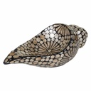 Decorative Figure Alexandra House Living Black Cream Snail 16 x 15 x 42 cm