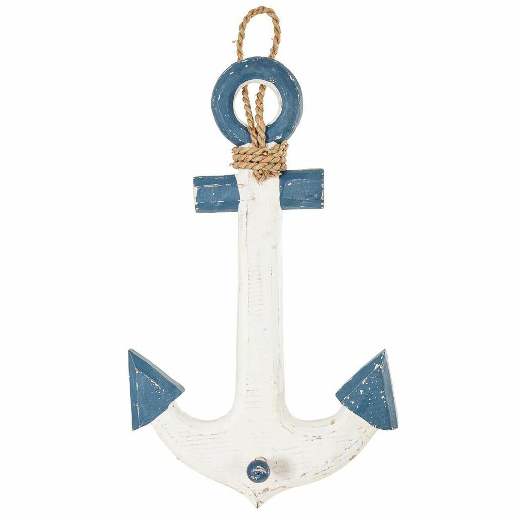 Hanging decoration Alexandra House Living White 6 x 40 x 30 cm Anchor