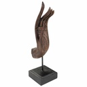 Decorative Figure Alexandra House Living Brown Black Hand 12 x 43 x 17 cm